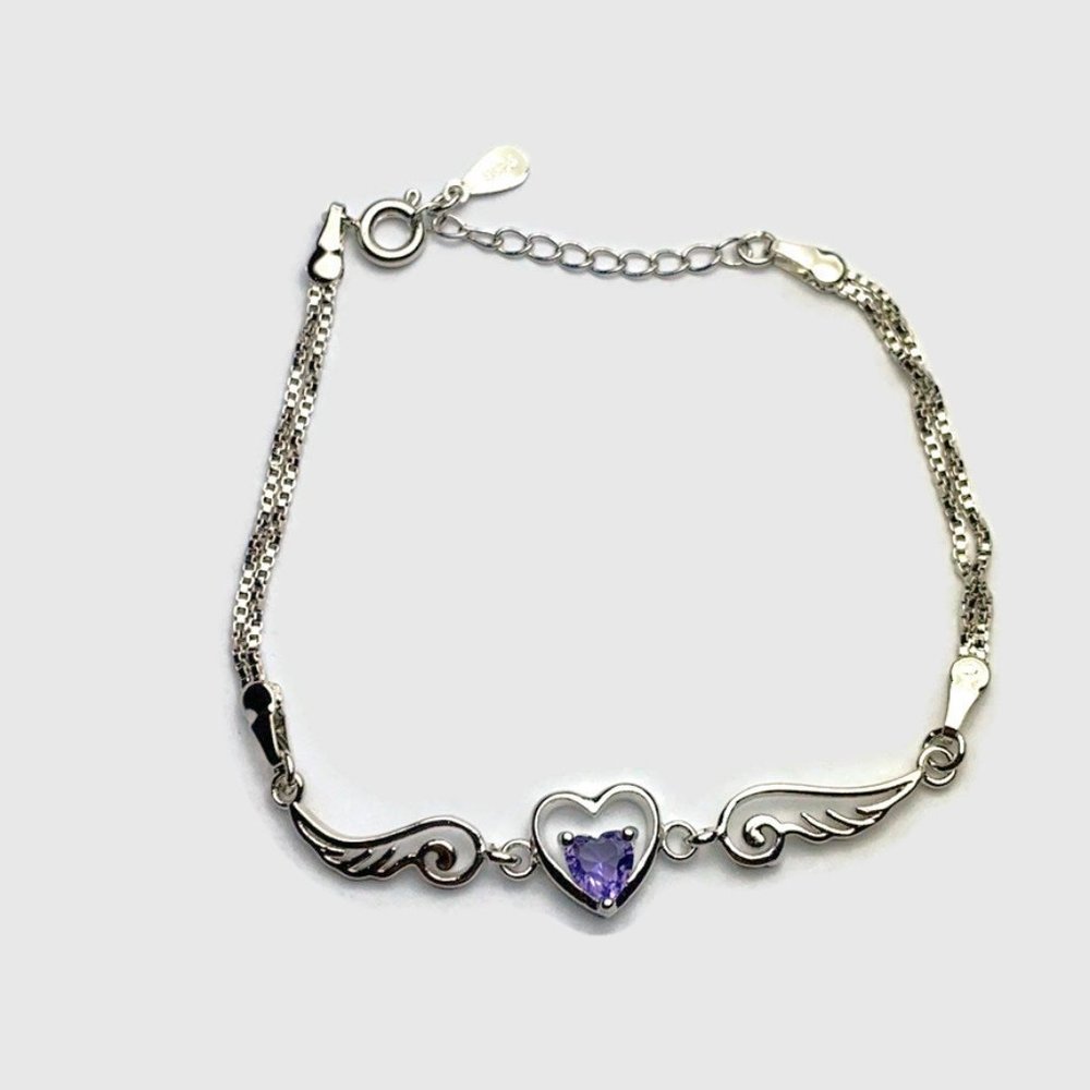 Angel wing heart bracelet (last one)